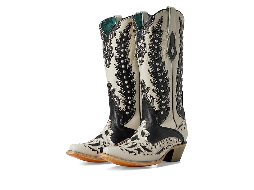 Corral Boots C4160 Cowboy Women's Boots White/Black : 11 B - Medium, Leather/Rubber | Zappos