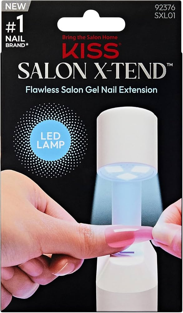 KISS Salon X-tend LED Curing Lamp, Soft Gel DIY Nail Extensions System, for Curing & Pre-Curing, ... | Amazon (US)