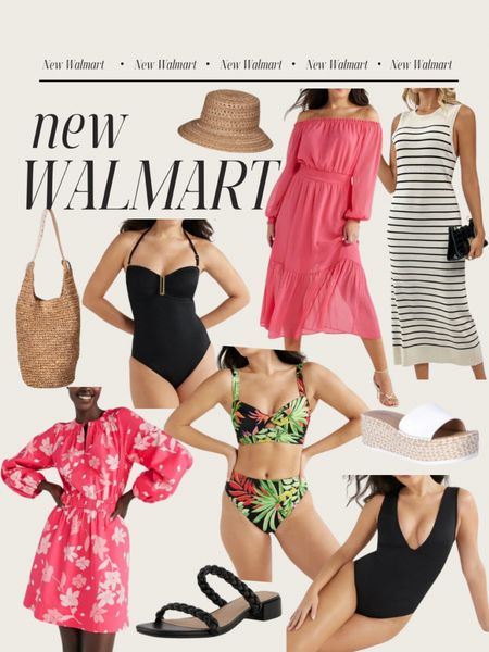 New Walmart fashion! Walmart style. @walmartfashion #walmartfashiom #walmart swimsuits, spring dresses, one pieces, bikinis, straw hat, straw bag

#LTKfindsunder100 #LTKswim #LTKfindsunder50