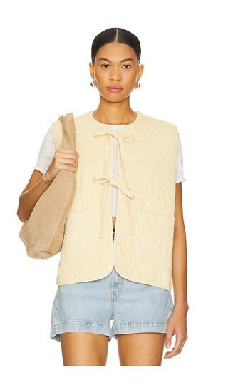 Seventy + Mochi Aria Vest in Lemon. - size XS | Revolve Clothing (Global)