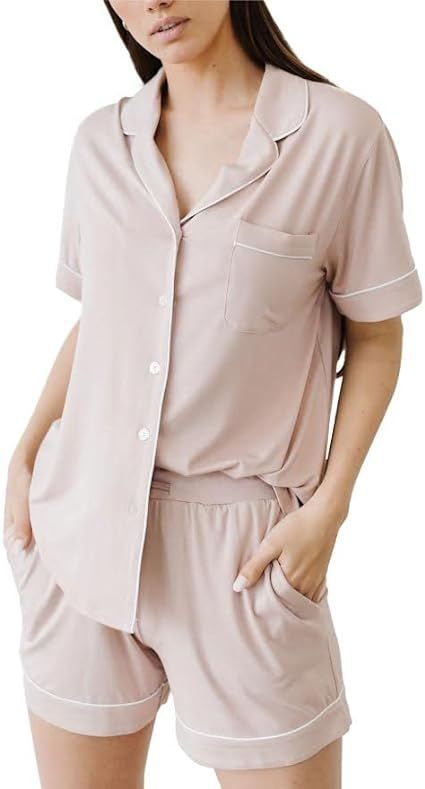 Cozy Earth Women's Short Sleeve Pajama Sets | Amazon (US)