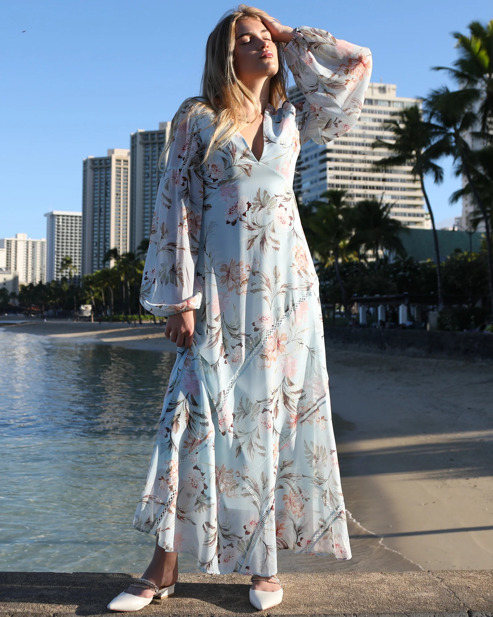 In Your Dreams Maxi Dress - Light Blue | Belle and Bloom