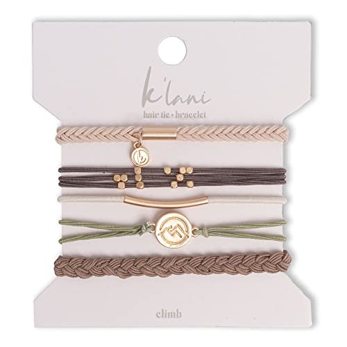 K'lani Hair Tie Bracelets for Women - Elastic Hair Bands That Double as Stylish Jewelry - Climb - Small | Amazon (US)