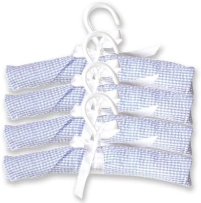 Trend Lab Pack of 4 Hangers, Blue Gingham Seersucker | Amazon (US)