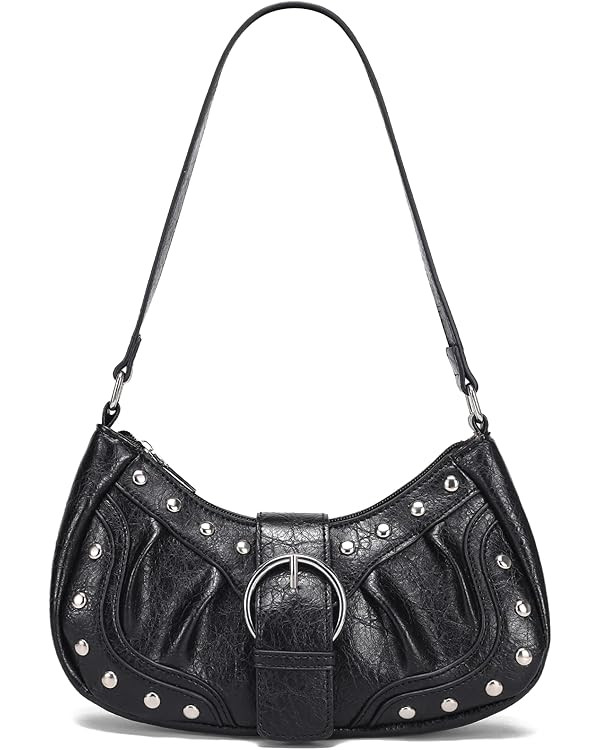 Y2K Purse Small Shoulder Bags for Women with Rivets Punk Style Goth Grunge Emo Handbag | Amazon (US)