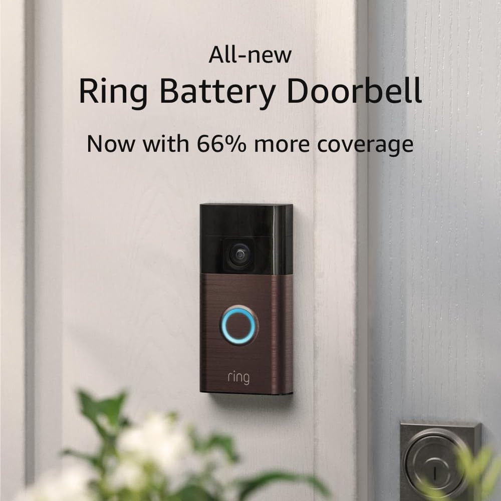 All-new Ring Battery Doorbell, Head-to-Toe Video, Live View with Two-Way Talk, and Motion Detecti... | Amazon (US)