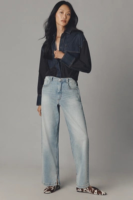 The Jules Mid-Rise Relaxed Straight-Leg Jeans by Pilcro | Anthropologie (US)