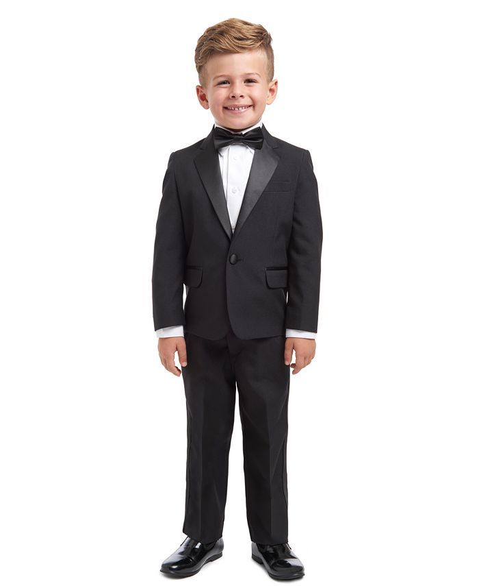 4-Piece Tuxedo Suit, Shirt & Bowtie, Toddler Boys | Macys (US)