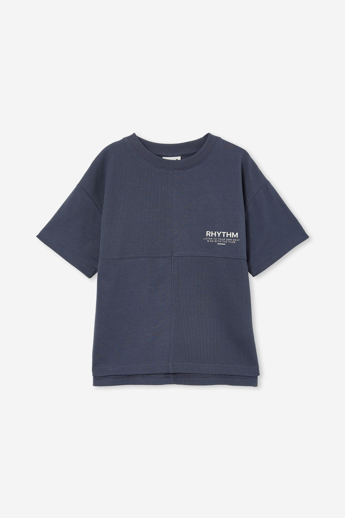 Oversized Spliced Waffle Short Sleeve Tee | Cotton On (US)