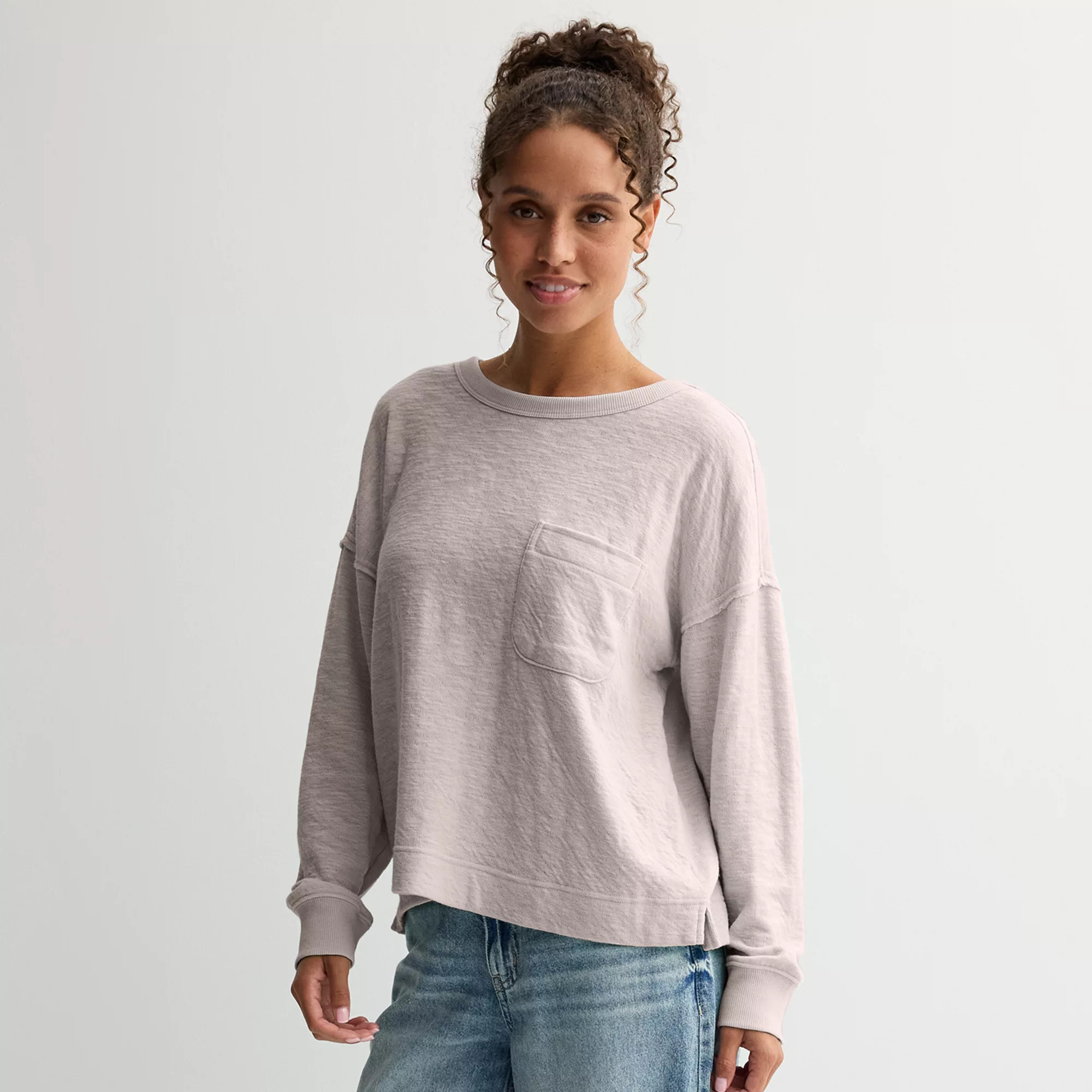 Juniors' SO® Pocket Crew Tee | Kohl's