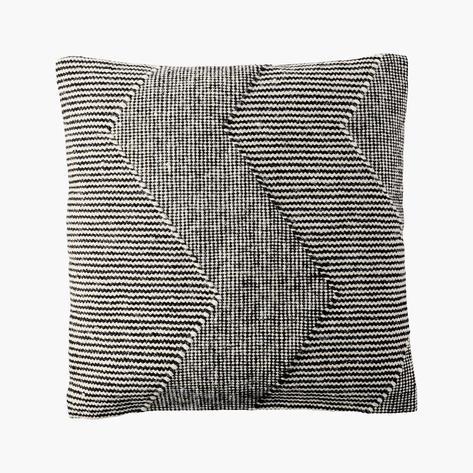 23" Bias Black Modern Throw Pillow with Feather-Down Insert + Reviews | CB2 | CB2