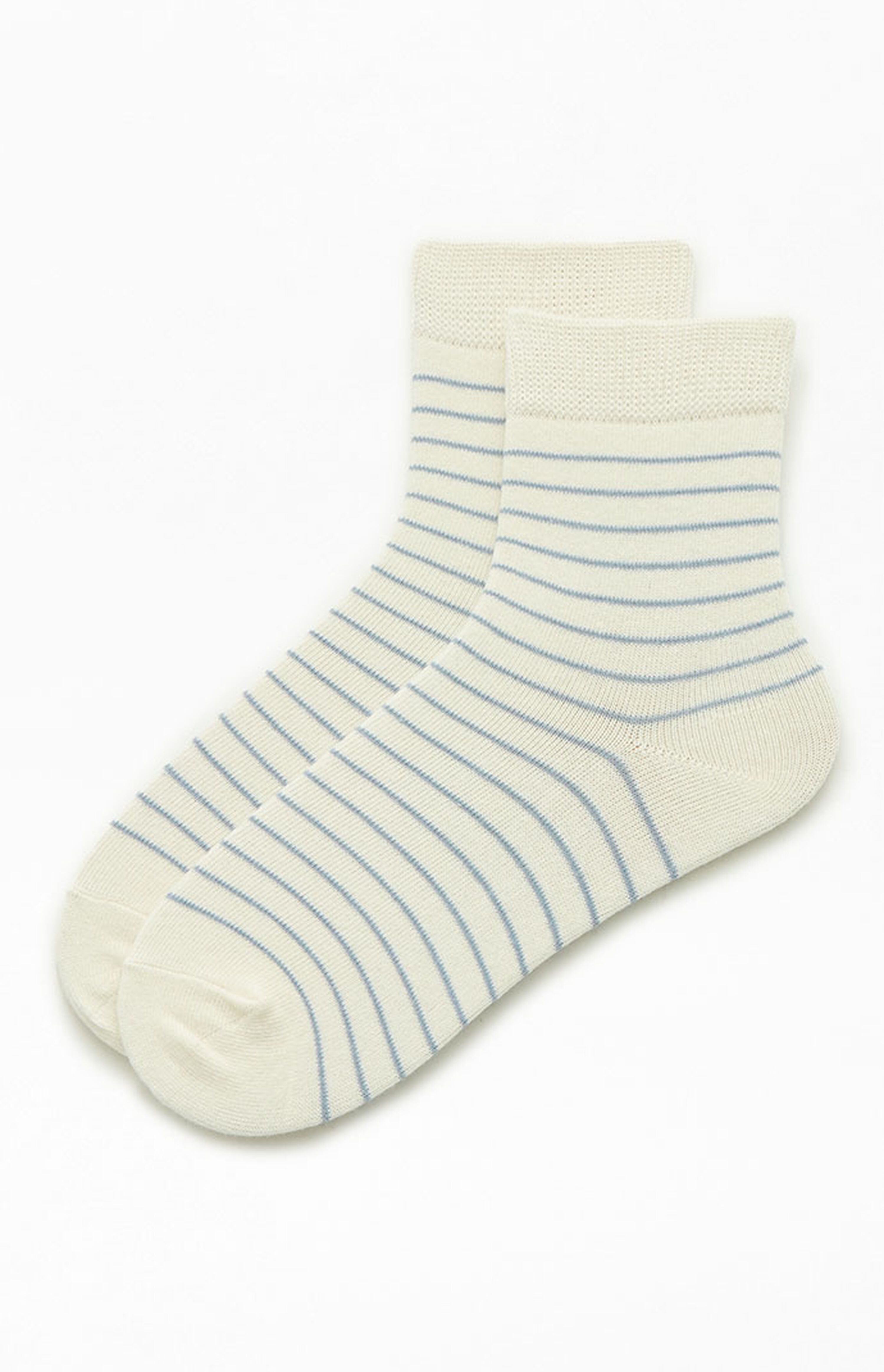 John Galt Light Blue Striped Ankle Socks | PacSun