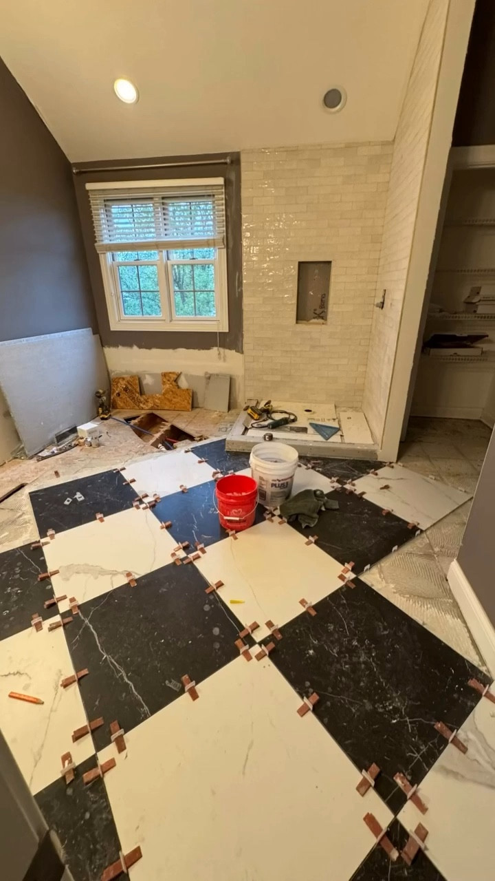 Here’s a step-by-step of our bathroom remodel. There were moments I didn’t think we’d ever see the light at the end of the tunnel, but it all came together beautifully. The checkered tile was the final touch that tied everything in.

#clevelandhomes #clevelandrealestate #bathroom #bathroomremodel #bathroomdesign #bathroomrenovation #bathroominspiration #bathroominspo #homerenovation #homeimprovement #modernbathroom #smallbathroomideas #luxerybathroom #tile #showerdesign #bathroomgoals #colorpalette #wayfair #wayfaircreator #ad #ltkhome  #group7 

Comment SHOP below to receive a DM with the link to this post on my LTK ⬇ https://liketk.it/5rWlk