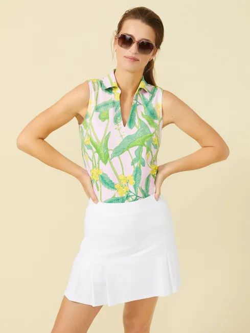 Aida Sleeveless Top in Lily Frond | J.McLaughlin