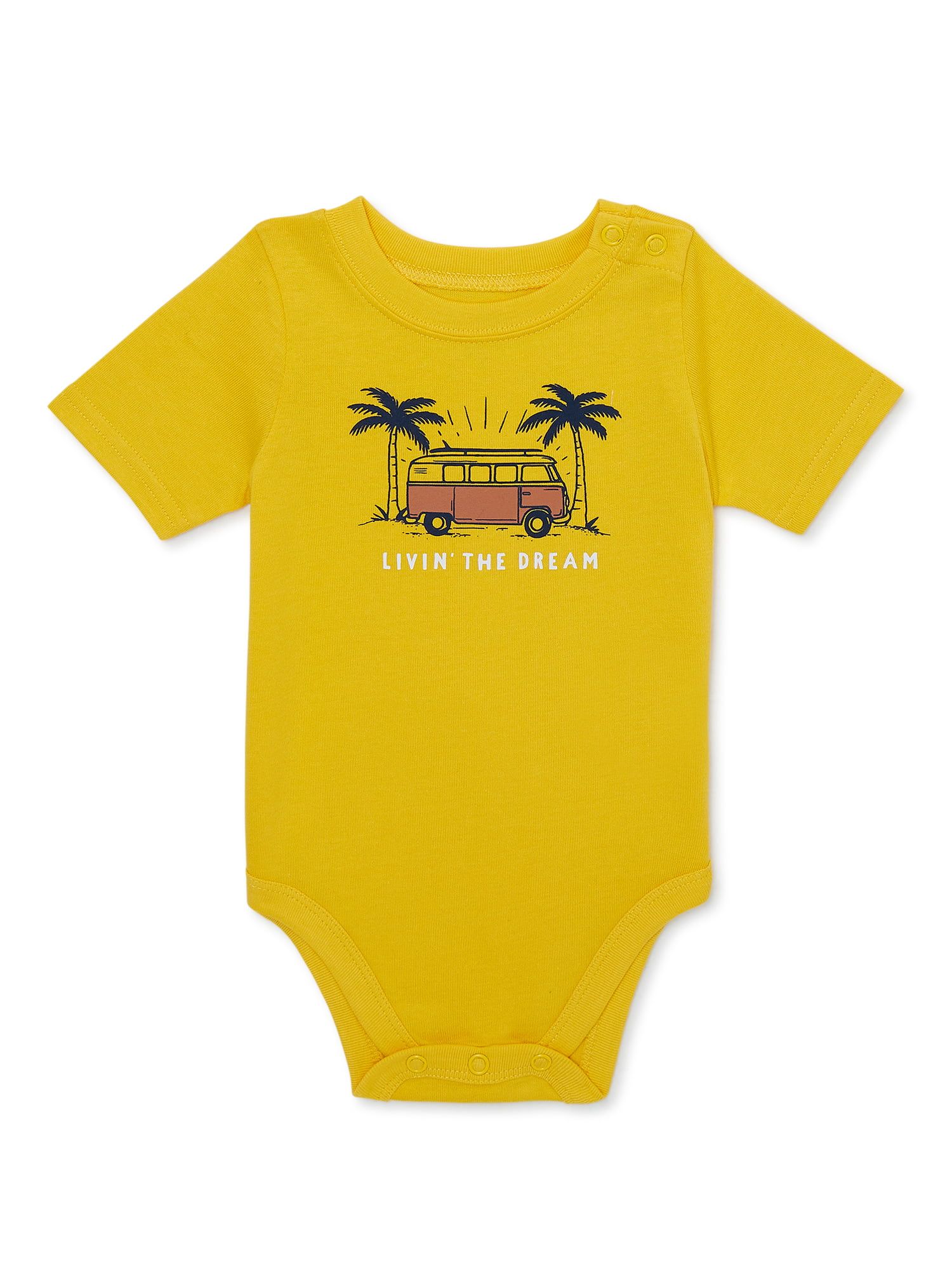 Garanimals Baby Boy Short Sleeve Graphic Bodysuit, Sizes 0-24 Months | Walmart (US)