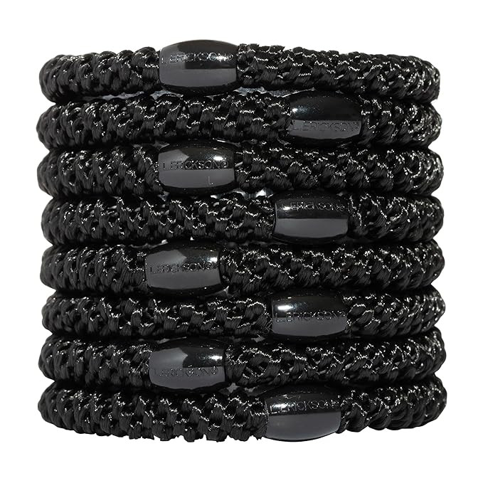 L. Erickson Grab & Go Ponytail Holders, Black, Set of Eight - Exceptionally Secure with Gentle Ho... | Amazon (US)