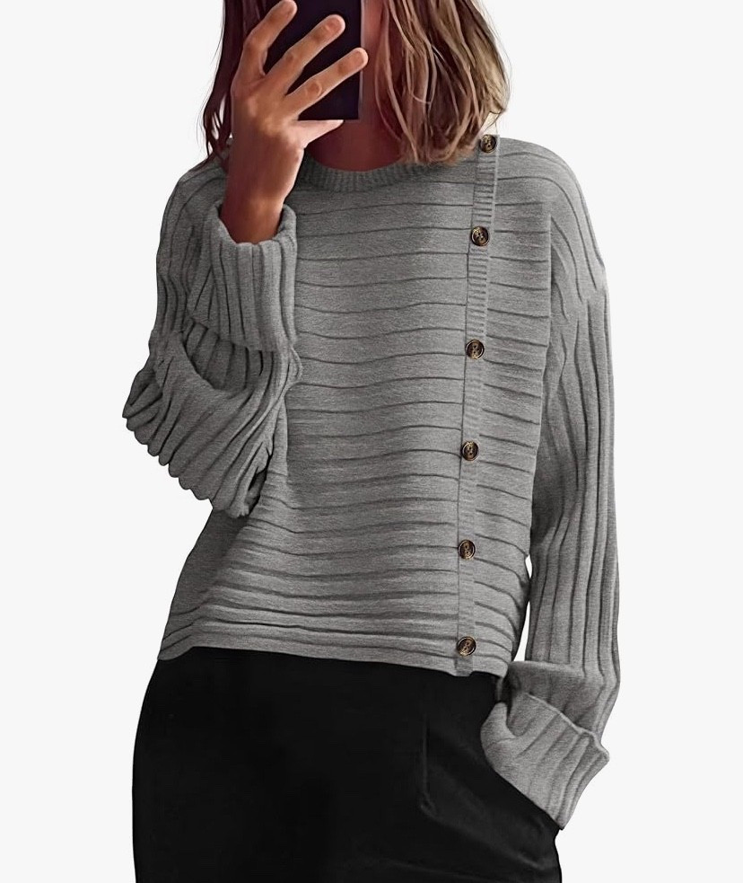 The side-button detail of this sweater is very unique. It comes in more colors and is on sale.  

#LTKSeasonal #LTKWorkwear #sweater #salefinds #LTKU #LTKOver40 #amazon #datenight 


#LTKStyleTip #LTKSaleAlert #LTKFindsUnder50