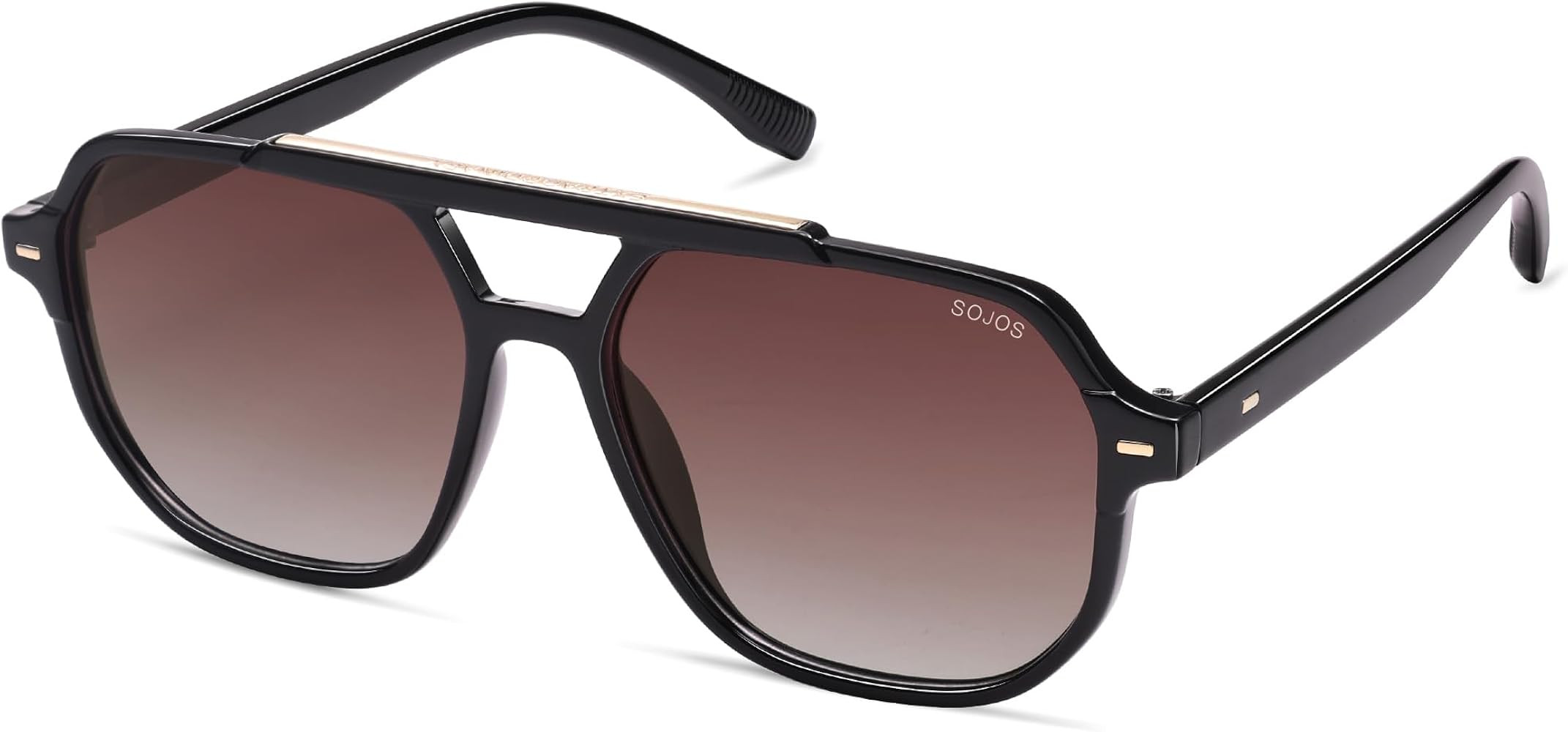 SOJOS Retro Trendy Aviator Polarized Sunglasses Men Women Vintage 70s Square Stylish Frame Sun Gl... | Amazon (US)
