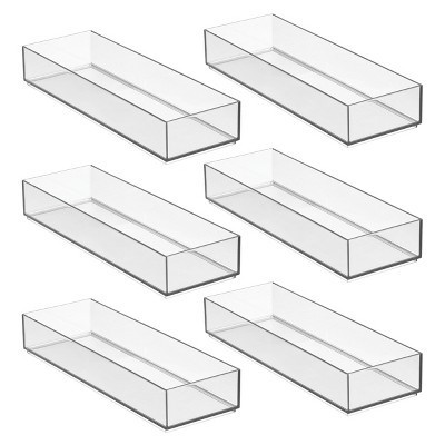 iDesign Plastic Makeup Drawer Organizer Tray - Set of 6 - Clear | Target
