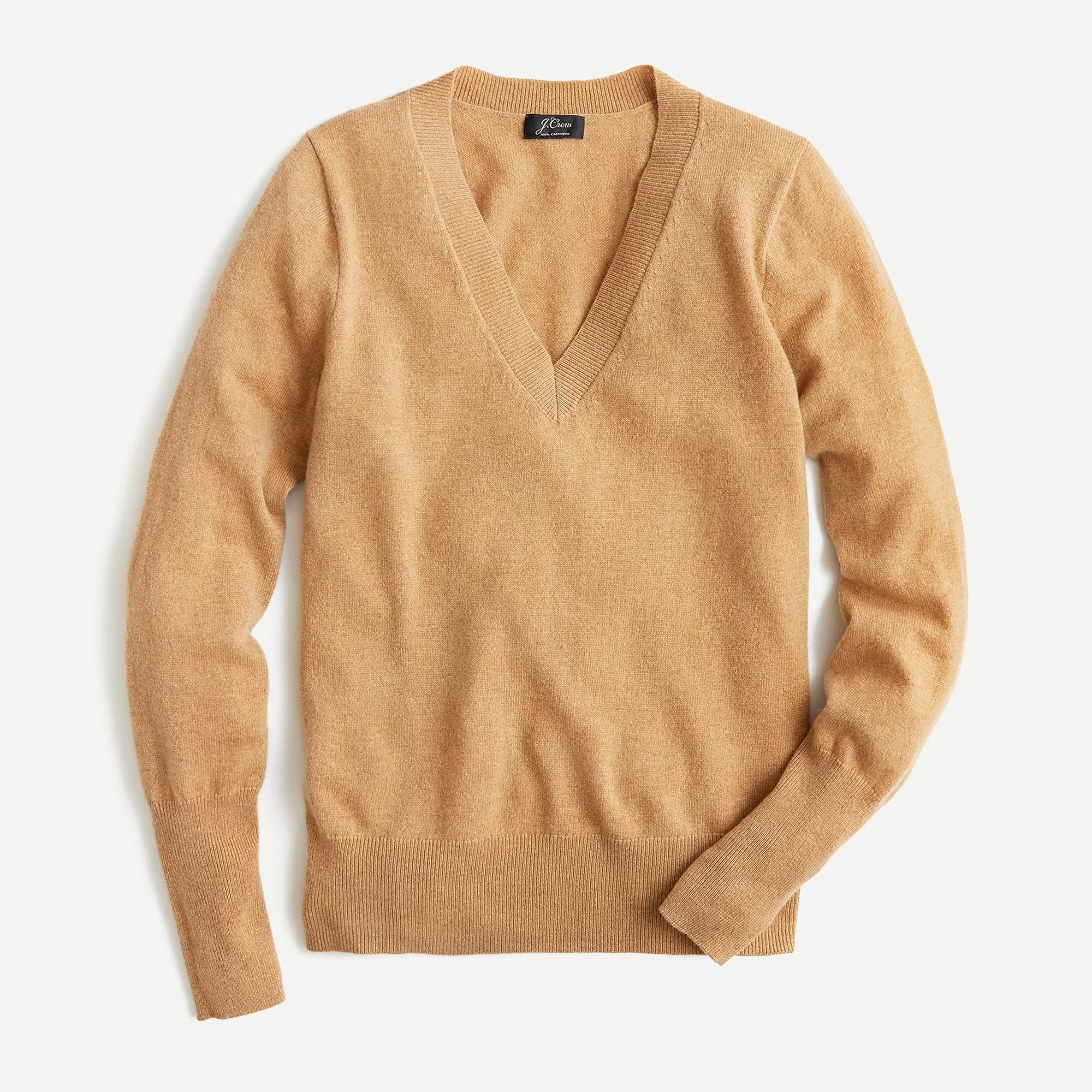 Cashmere V-neck fitted sweater | J.Crew US