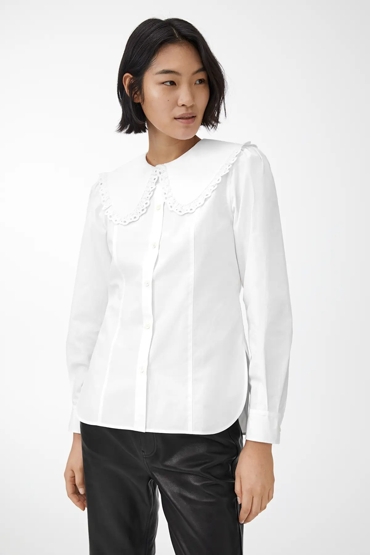 Embroidered Poplin Blouse | ARKET (US&UK)