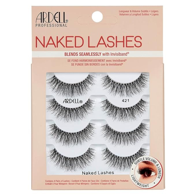 Ardell Naked Strip Lashes 421 – Natural-Looking, Long-Lasting False Eyelashes with Invisiband f... | Amazon (US)