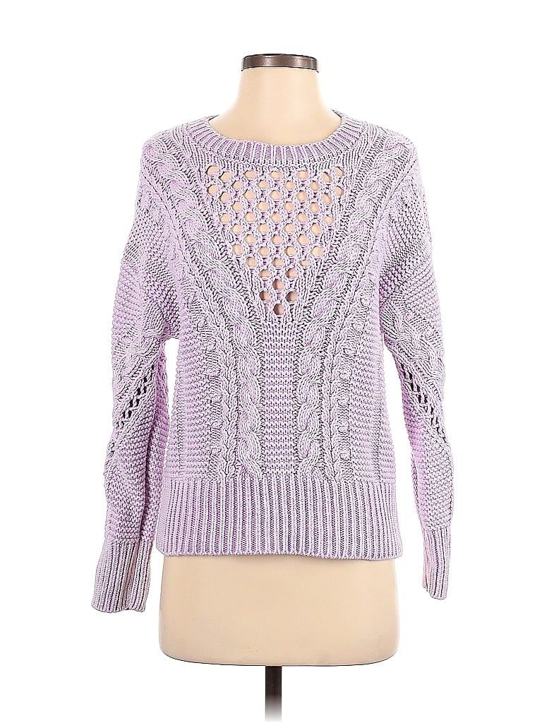 Veronica Beard 100% Cotton Color Block Solid Lavender Purple Pullover Sweater Size M - 79% off | thredUP