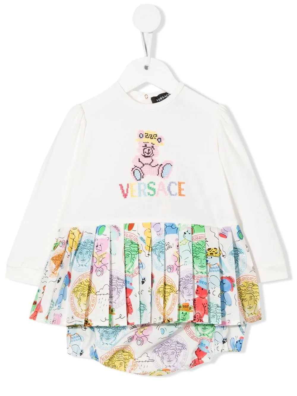 embroidered pleated dress | Farfetch Global