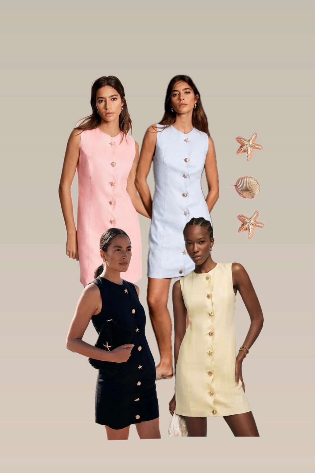 Perfect summer linen dress with gold-tone marine-themed buttons! 💛 

#LTKPetite #LTKStyleTip #LTKTravel