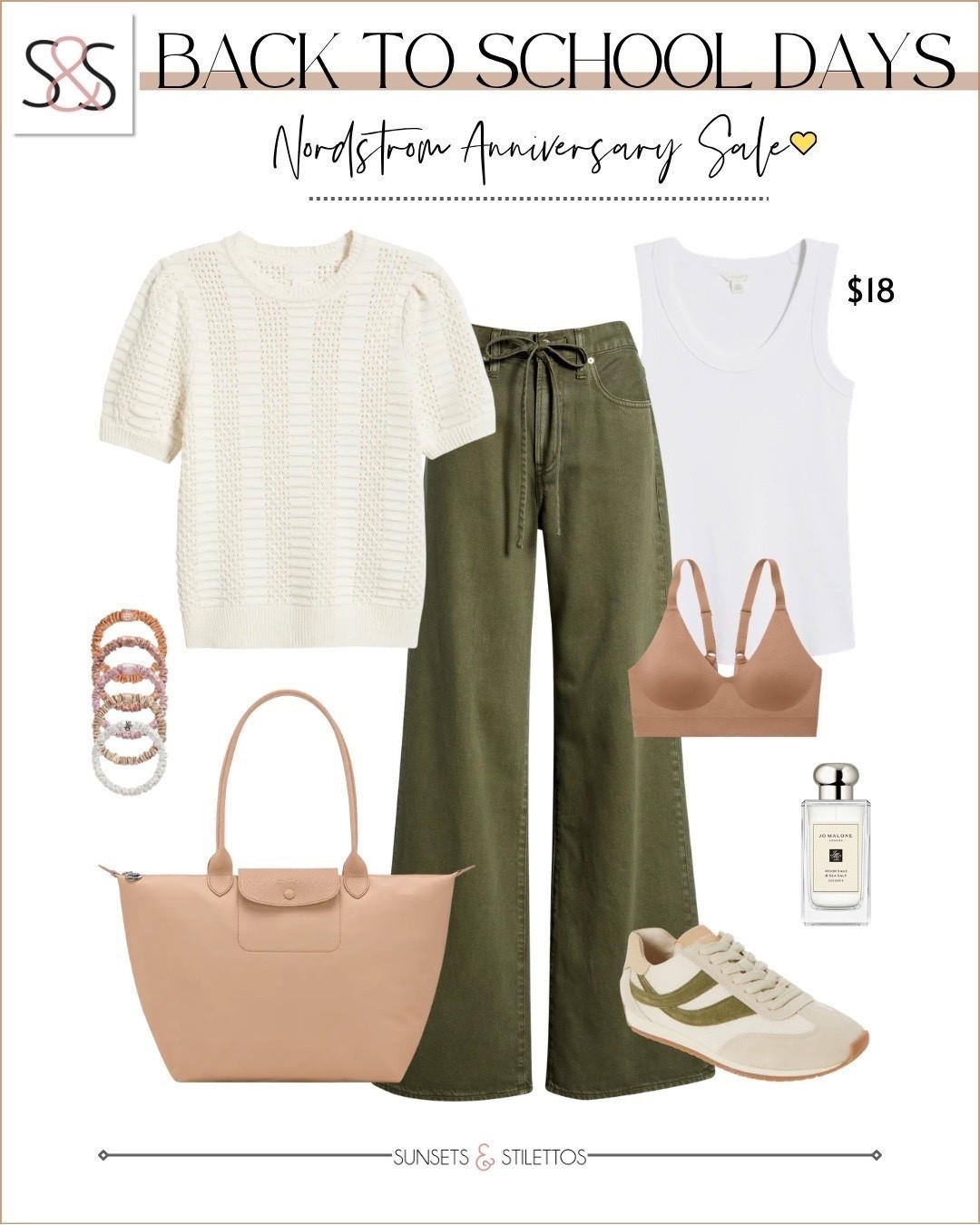 These Nordstrom Anniversary Sale back to school outfits are giving everything with olive wide leg pants, a $18 white tank, and sneakers that actually make the whole look.

#LTKSaleAlert #LTKOver40 #LTKSeasonal