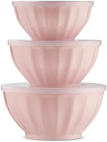 Godinger Mixing Bowls with Lids, Plastic Nesting Bowls Set, Storage Bowls, Microwave Safe Mixing Bow | Amazon (US)