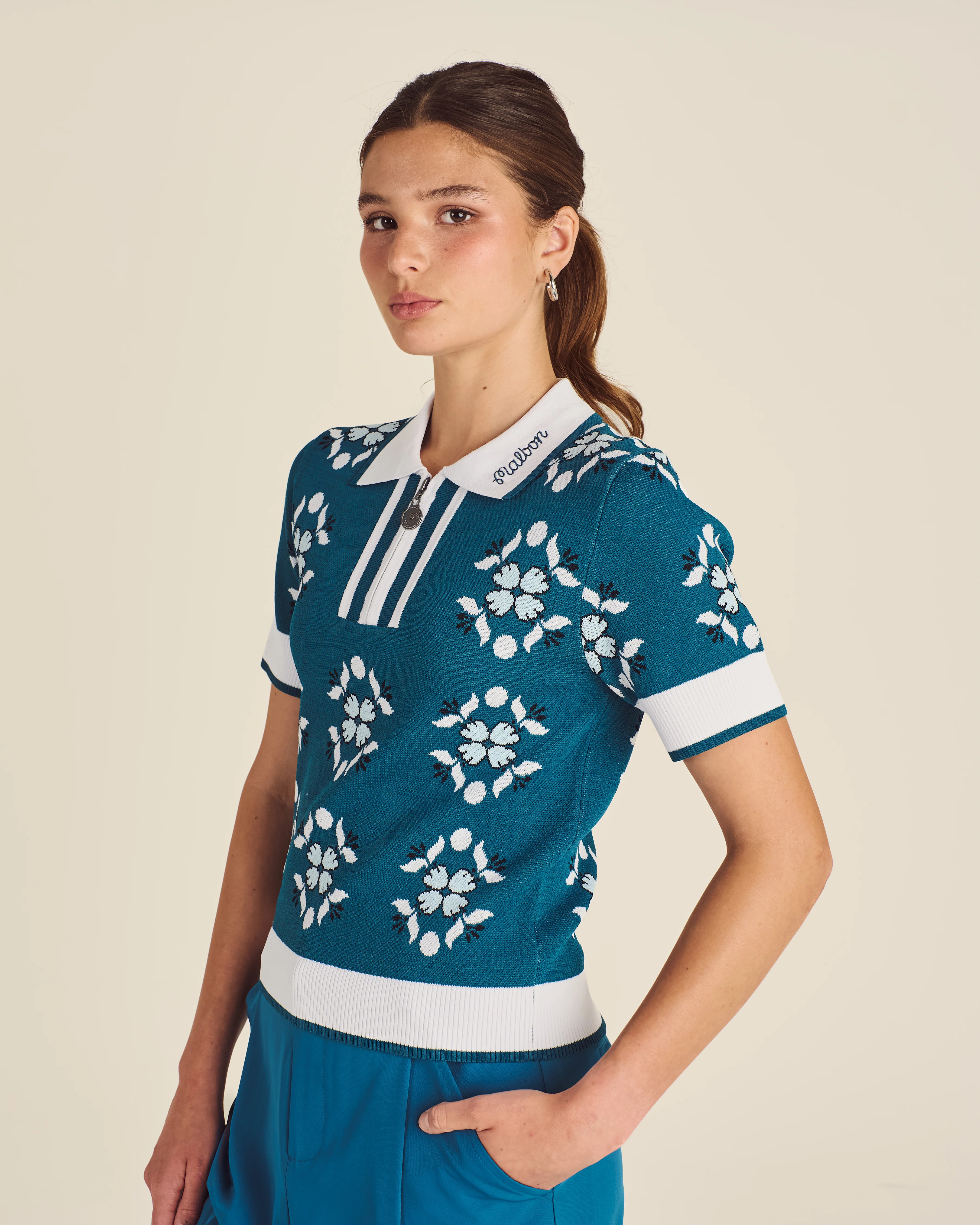 LUCIA QUARTER ZIP POLO | Malbon Golf