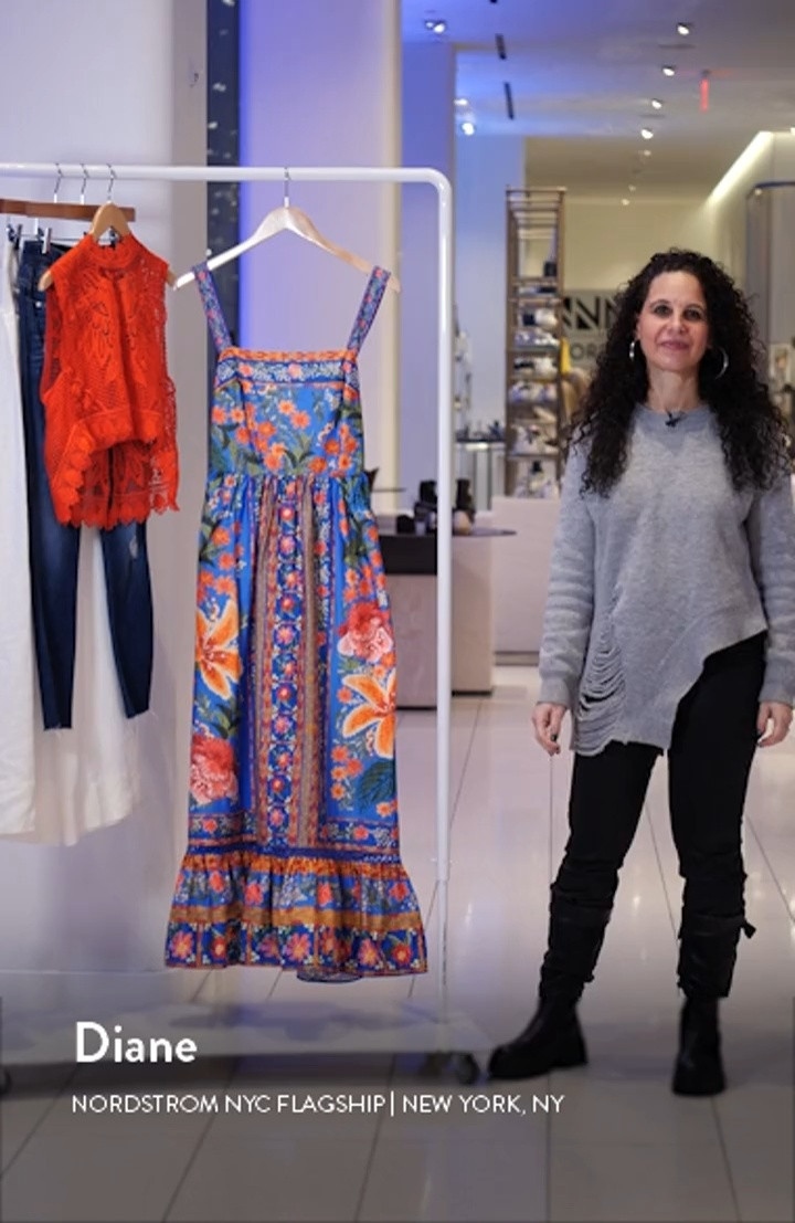 FARM Rio Stitched Garden Blue Maxi Sundress | Nordstrom | Nordstrom