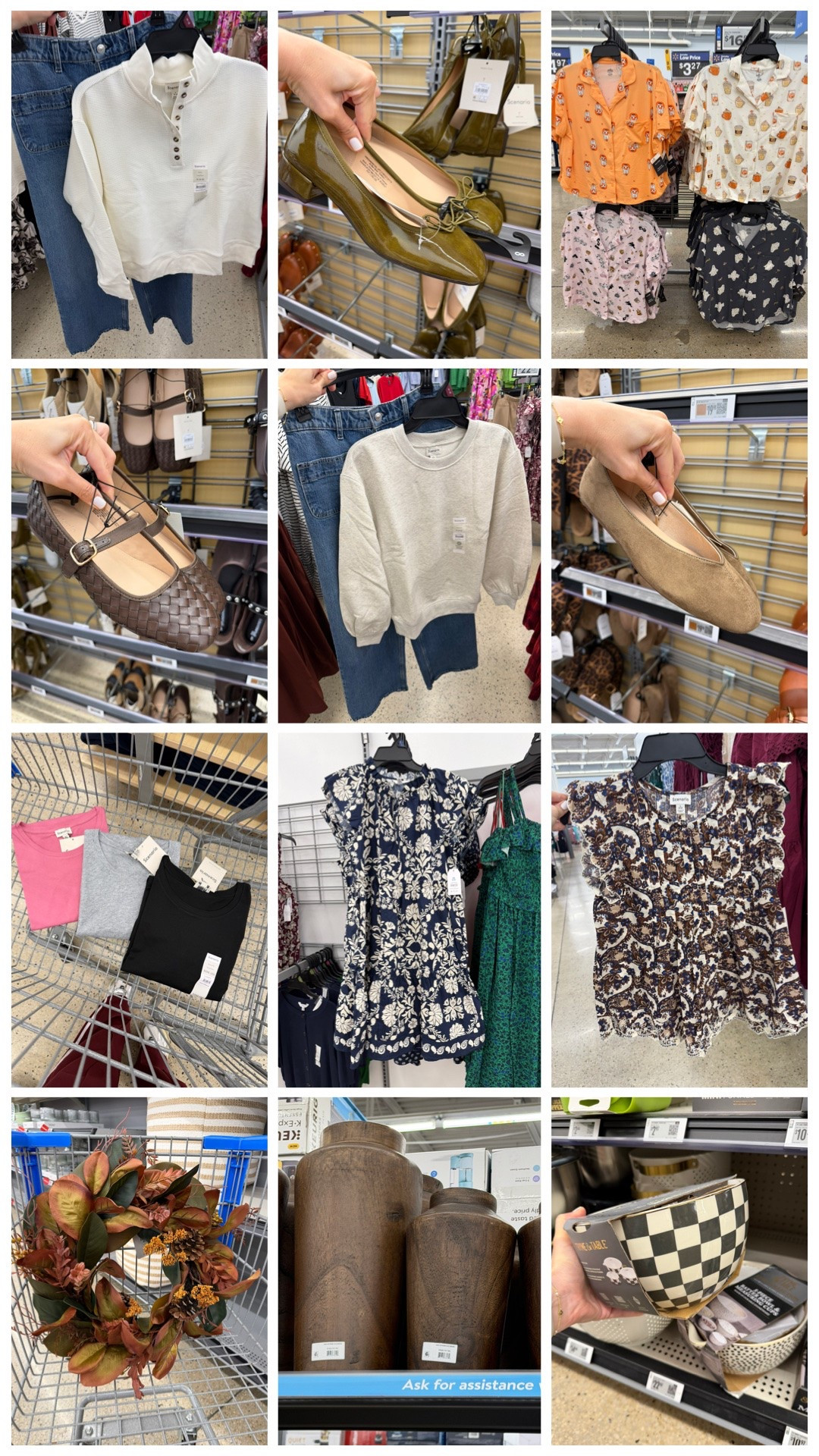 Walmart new finds including items from Scenario, their new clothing brand, and a few fall home finds that are 100% add to cart worthy! Scenario clothing is not available online yet. #walmartfashion