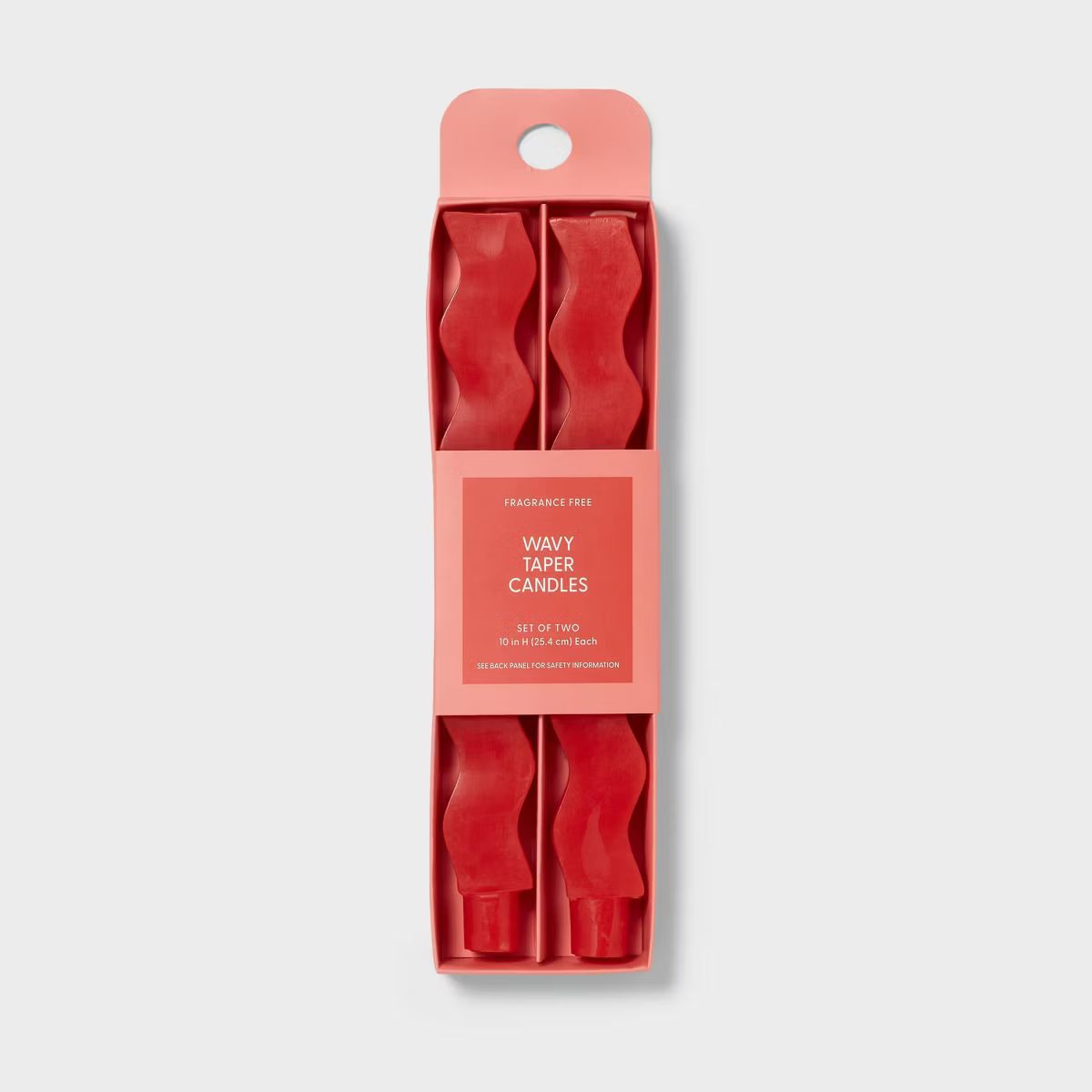 10" Wavy Shaped Taper Candle Set Red - Room Essentials™ | Target