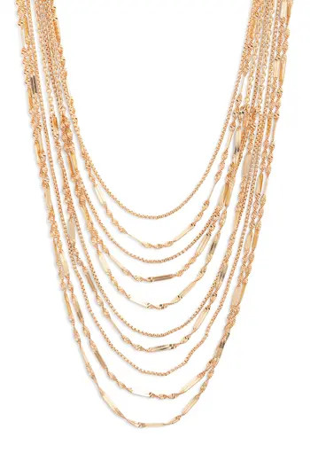 Open Edit Layered Chain Necklace in Gold at Nordstrom Rack | Nordstrom Rack