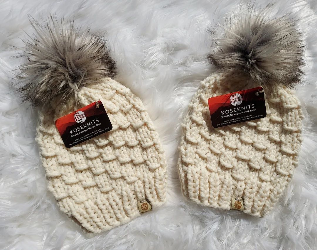 The Grip Beanie // Wool Beanie // Women's Hat // Chunky Knit Hat // Winter Hat // Norwegian Knit ... | Etsy (US)