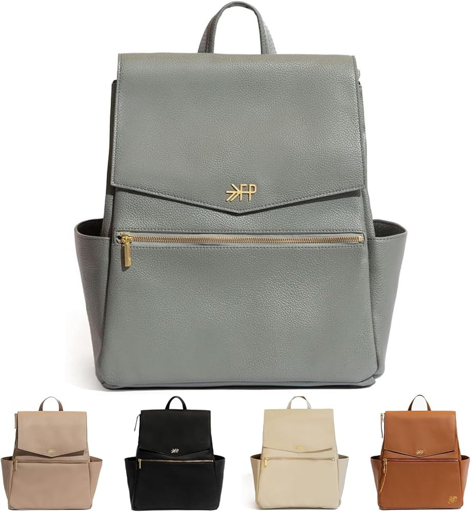 Freshly Picked Classic Diaper Bag Backpack, Wipeable Vegan Leather Diaper Bag With Changing Pad, ... | Amazon (US)