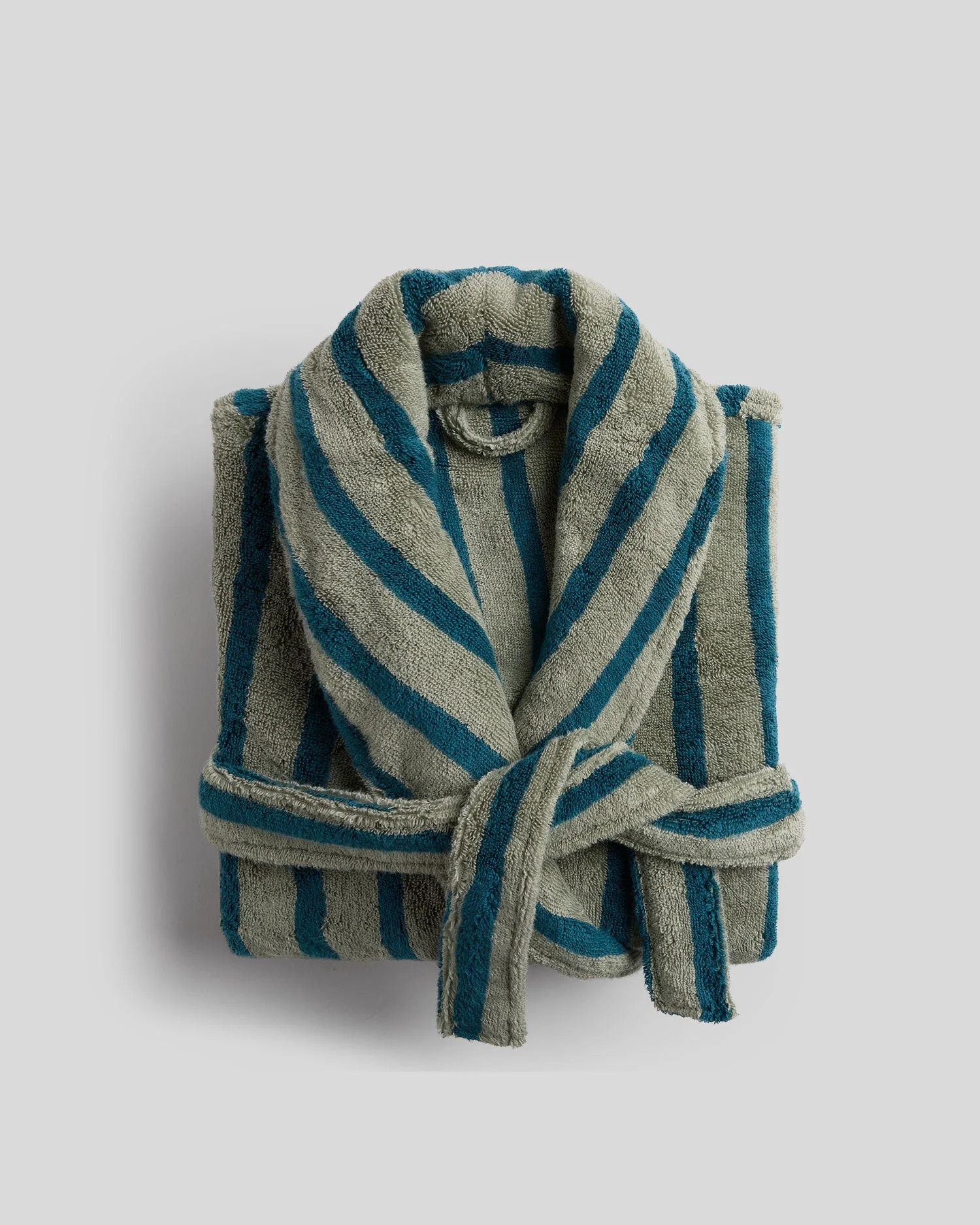 Terry Stripe Robe - FINAL SALE (Moss and Peacock) | Parachute