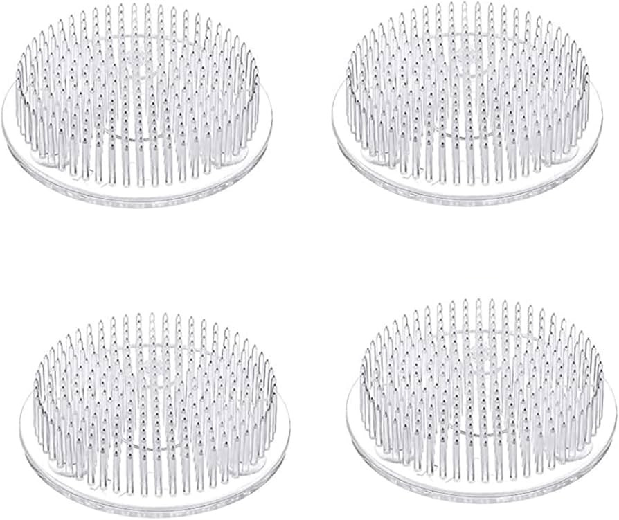 Set of 2 Flower Frog Clear Plastic Pin Frog Flower Arrangement Holder 2.76" Inch (70mm) | Amazon (US)