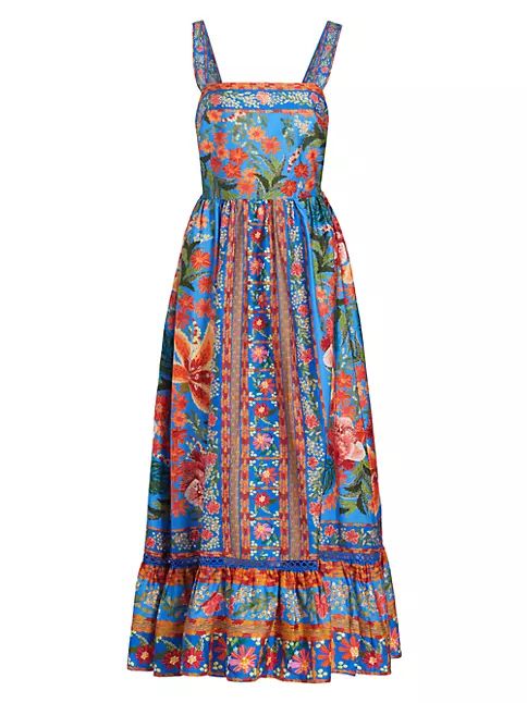 Farm Rio Stitched Garden Tiered Maxi Dress | Saks Fifth Avenue