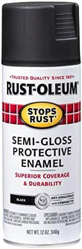 Rust-Oleum 7798830 Stops Rust Spray Paint, 12-Ounce, Semi Gloss Black | Amazon (US)