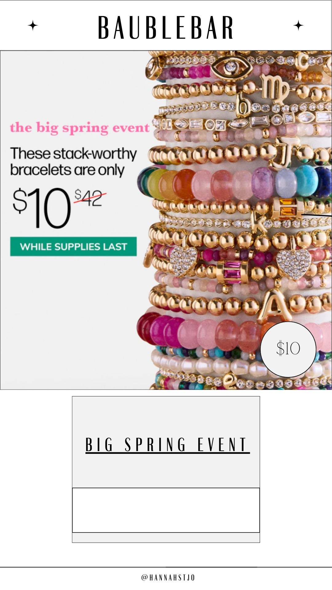 Stackable bracelets for only $10! #baublebar

#LTKFindsUnder50 #LTKSaleAlert