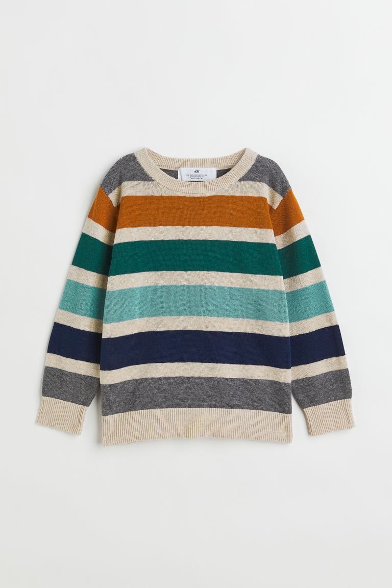 Jacquard-knit Cotton Sweater | H&M (US + CA)