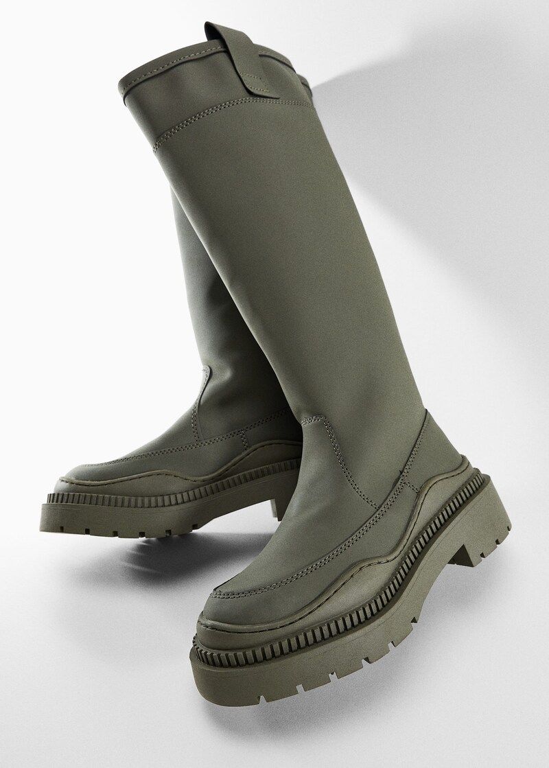 Platform boots with tall leg -  Women | Mango USA | MANGO (US)