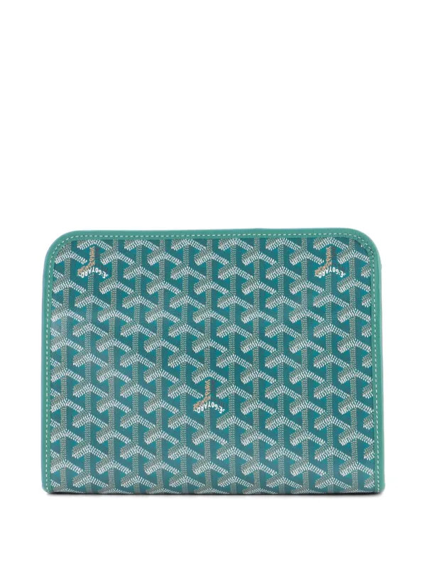 Goyard Pre-Owned Jouvence Toiletry Pouch Coated Canvas MM Clutch Bag | Green | FARFETCH | Farfetch Global