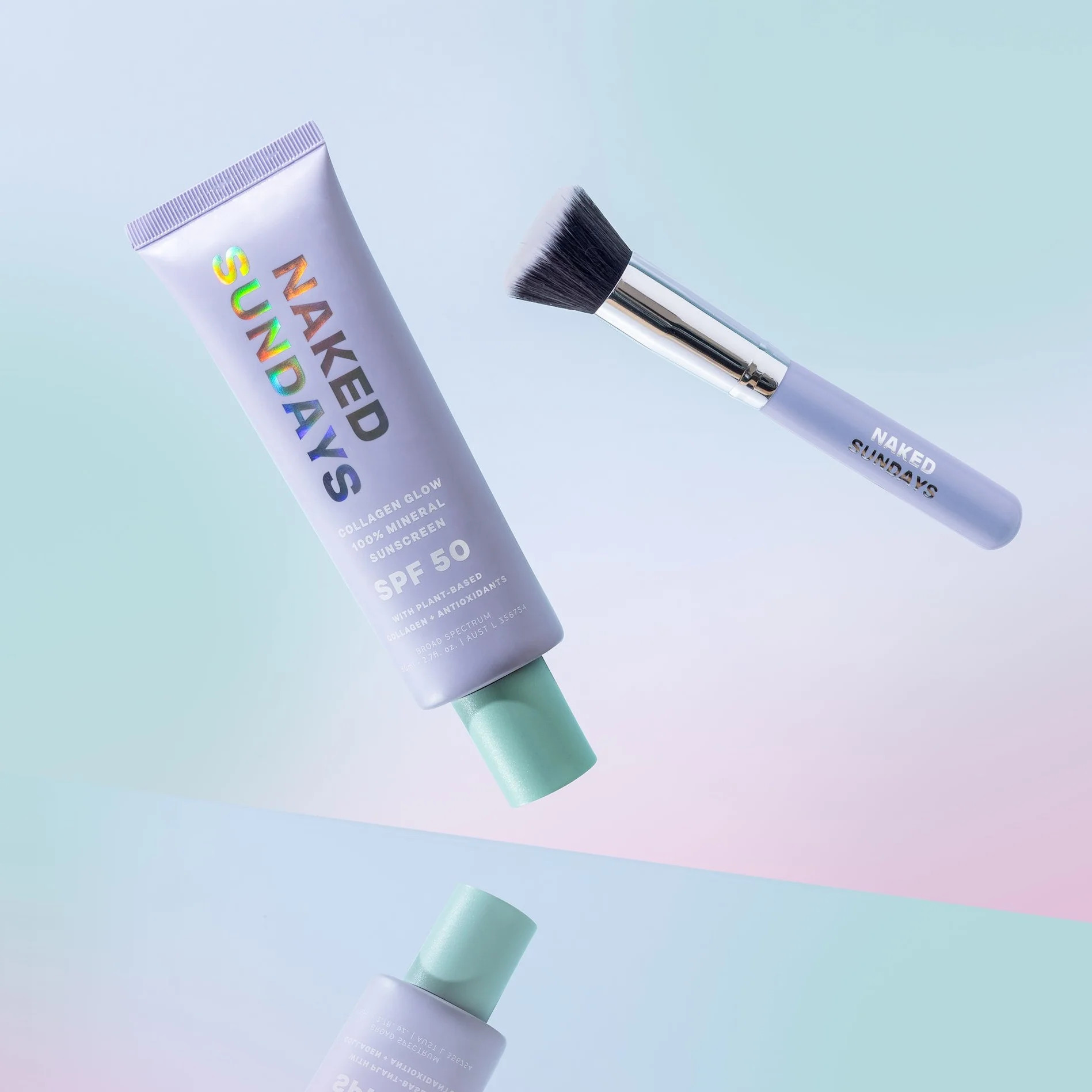 SPF50+ Collagen Glow 100% Mineral Perfecting Priming Lotion Jumbo & BR | Naked Sundays (US)