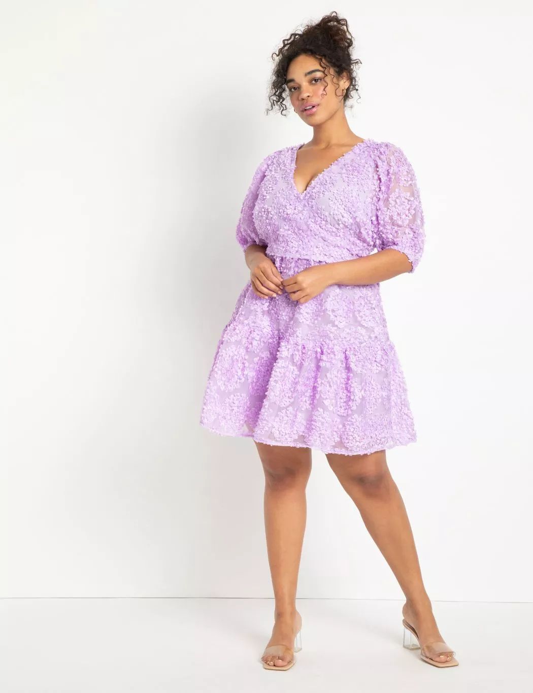 Sheer Mini Dress | Women's Plus Size Dresses | ELOQUII | Eloquii