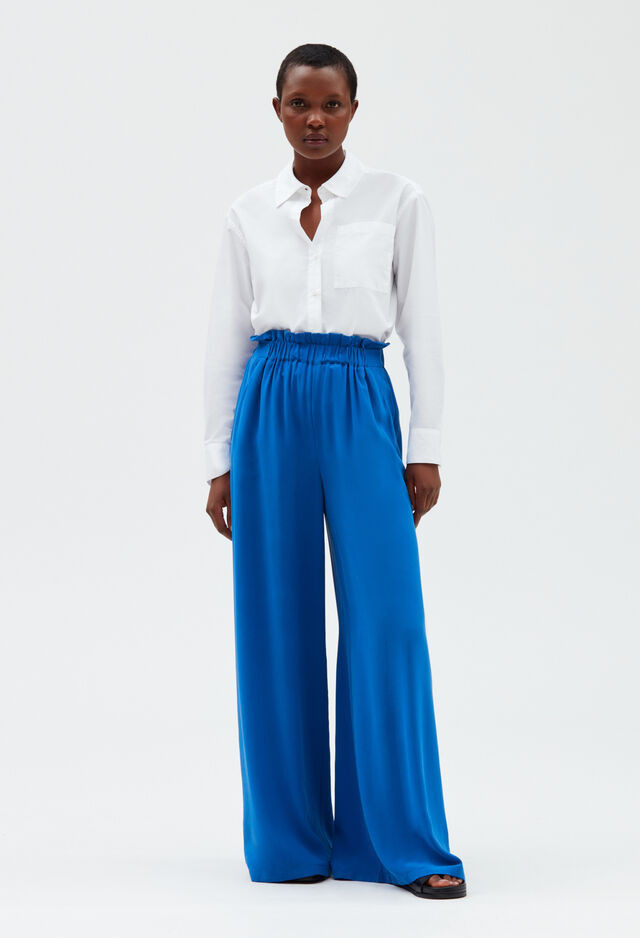 Pantalon soie bleu | Claudie Pierlot (FR, DE, ES, UK)