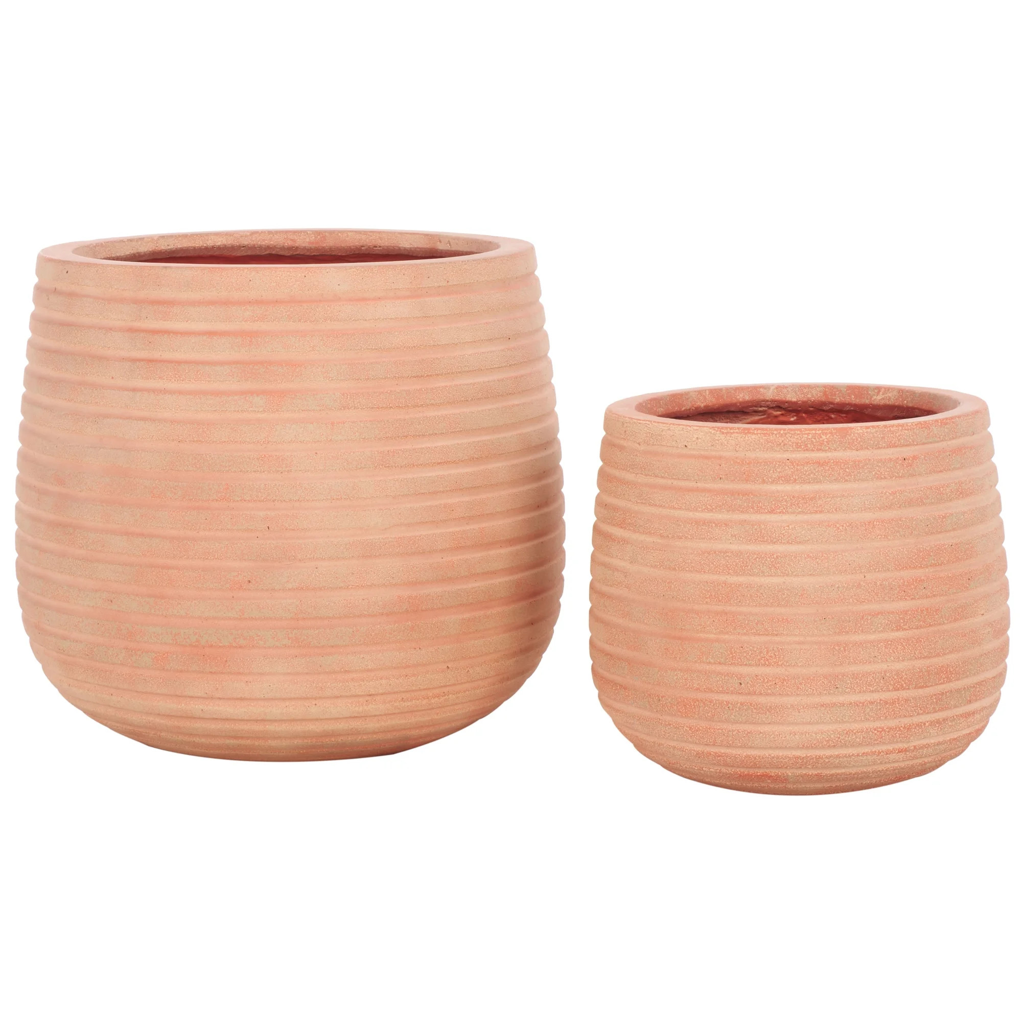 SAFAVIEH Jasper Assorted Cylinder Terracotta Ficonstone Solid Plant Pot 2 Count | Walmart (US)